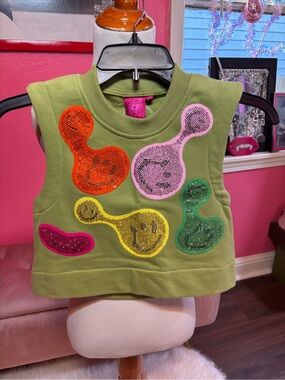 Kids Queen of Sparkles Smiley Tank Medium